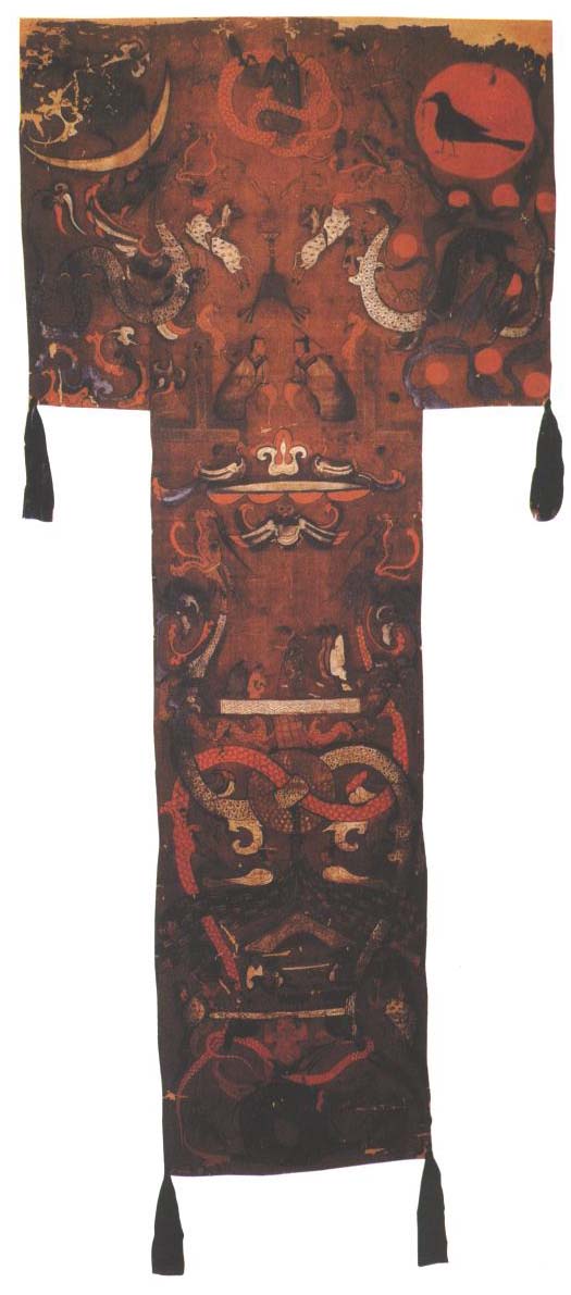 "T" Shape Banner from the Tomb of Daihou's Wife, about 170 B.C.