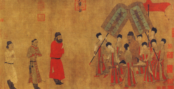 Emperor Taizong Receiving the Tibetan Envoy, Yan Liben
